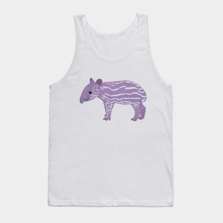 Lavender Purple Baby Malayan Tapir Tapirus Indicus Tank Top